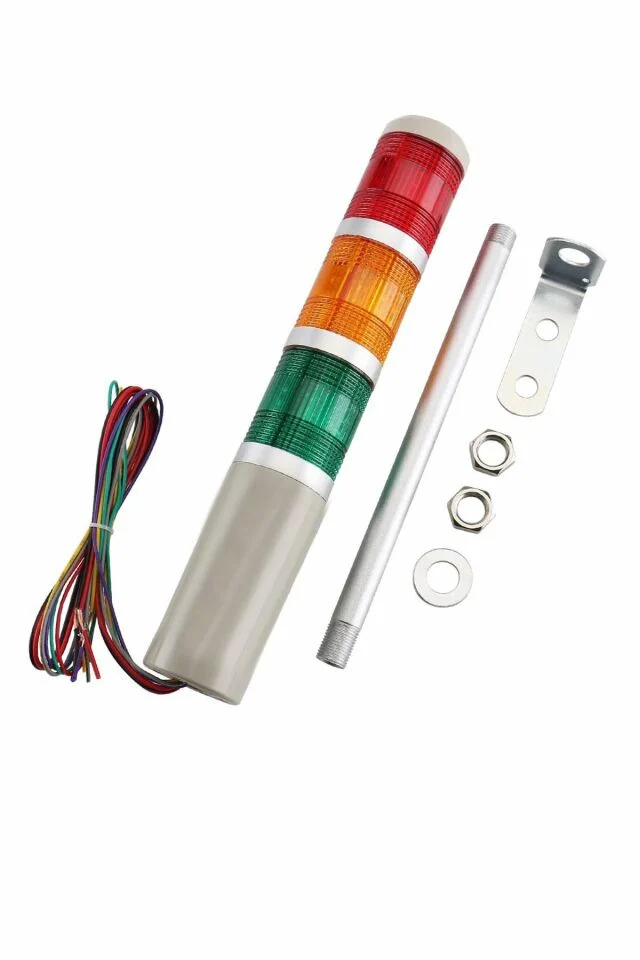 D50 Işıklı Kolon 24VDC Sabit Kırmızı Yeşil Sarı MST-51073