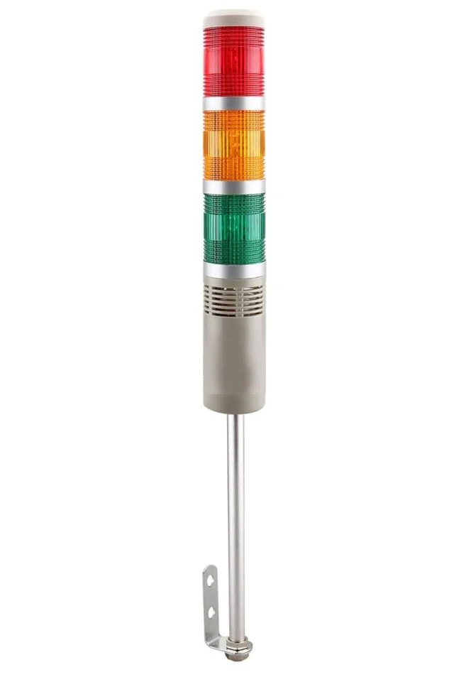 D50 Işıklı Kolon 230VAC Flaşör Buzzer Kırmızı Yeşil Sarı MST-52153