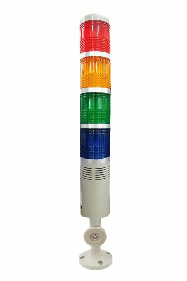 D50 Işıklı Kolon 230VAC Flaşör Buzzer Kırmızı Yeşil Sarı Mavi MST-52154