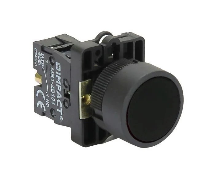 Impact 22mm Yaylı Buton Siyah NO MB3-EA210