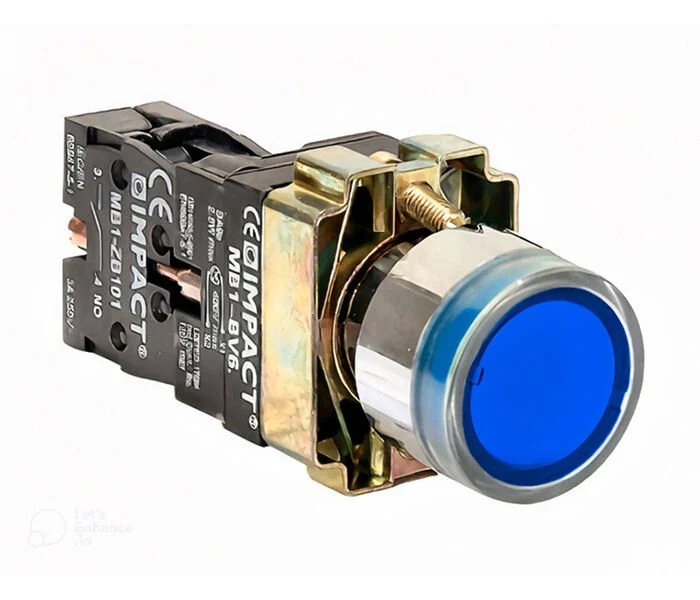 Impact 22mm Işıklı Buton Mavi NO MB3-BW661