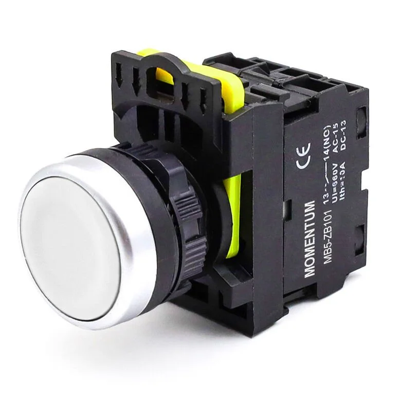 D22 Buton Yaylı Beyaz NO MB5-EA110