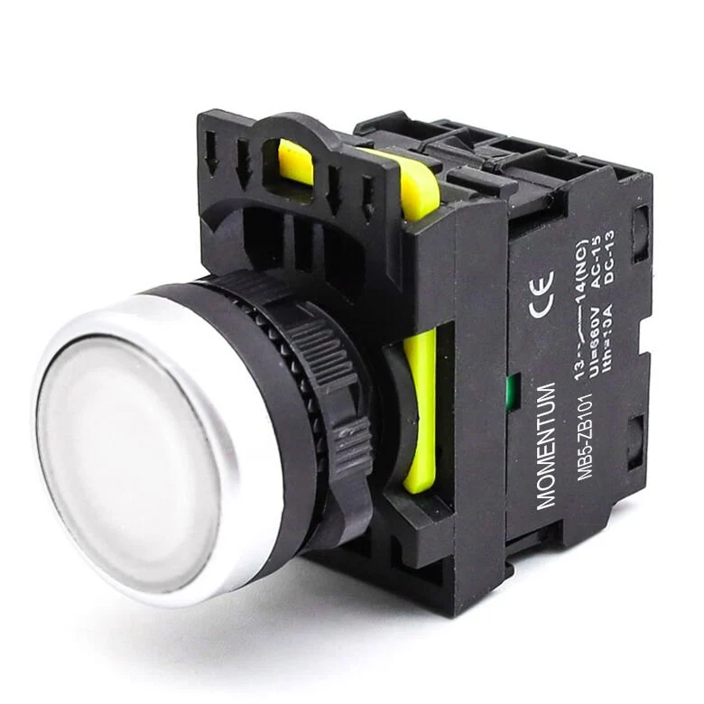 D22 Buton Led 230V AC Beyaz NO MB5-EW711