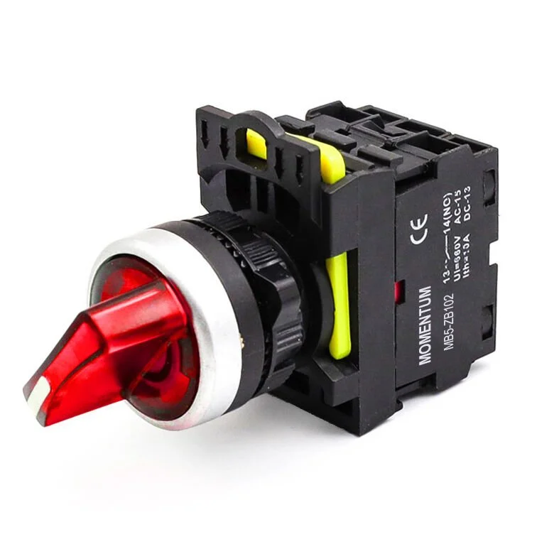 D22 Buton Mandal Led Kırmızı 1-0-2 2NO MB5-ET741
