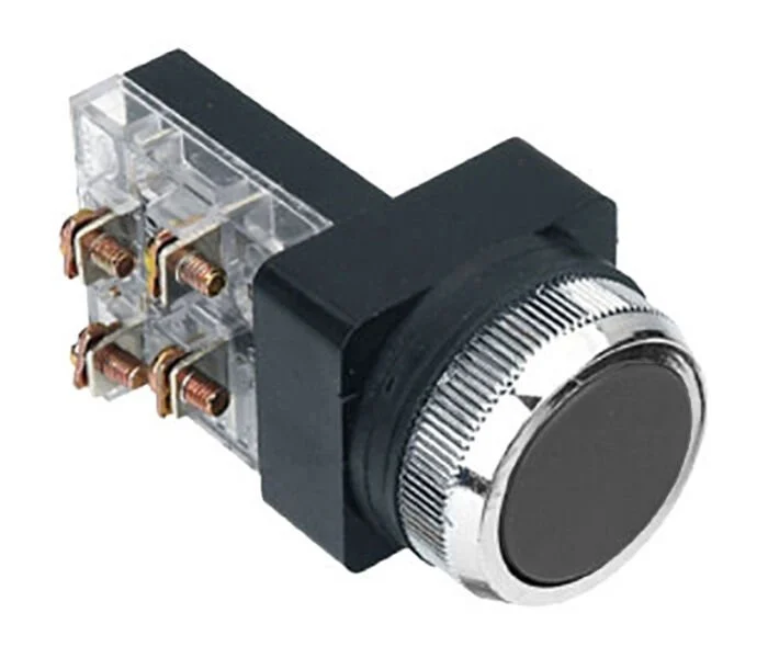 D30 Buton Yaylı NO+NC Siyah MBW-21250