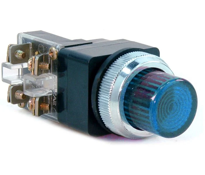 D30 Buton Işıklı NO+NC Mavi MBW-51650
