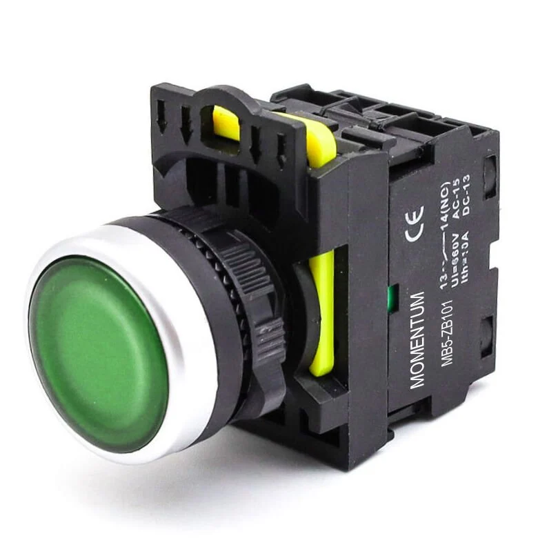 D22 Buton Led 230V AC Yeşil NO MB5-EW731