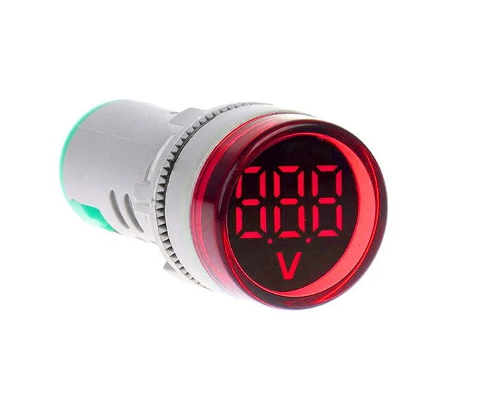 22mm Voltmetre Sinyal Lambası 80-500VAC Kırmızı MB3-EV546